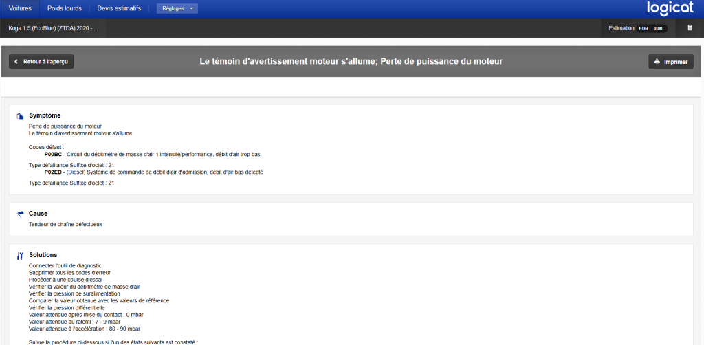 Perte de puissance moteur haynespro